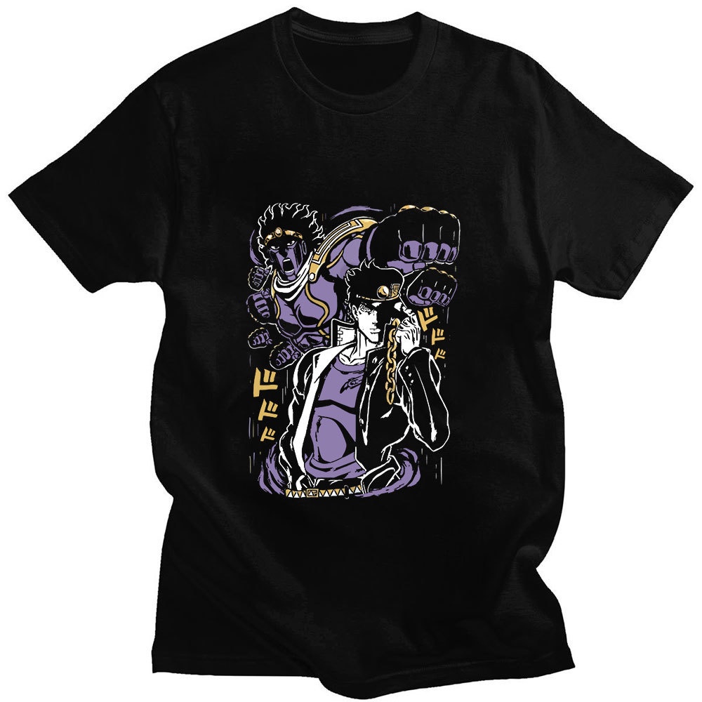 100-cotton-เสื้อยืดแขนสั้นลําลอง-พิมพ์ลายการ์ตูน-jojo-bizarre-adventure-jotaro-star-แพลตตินั่ม-แนวสตรีท-เหมาะกับฤดูร้