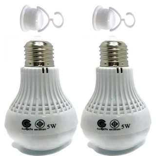 IWACHI หลอดไฟอัจฉริยะ LED 5W. แสงขาว Day Light (สีขาว) แพ็ค 2 หลอด
