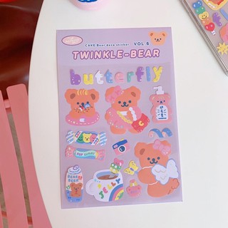 [พร้อมส่ง] สติ๊กเกอร์น้องหมี Twinkle-bear sticker milkjoy