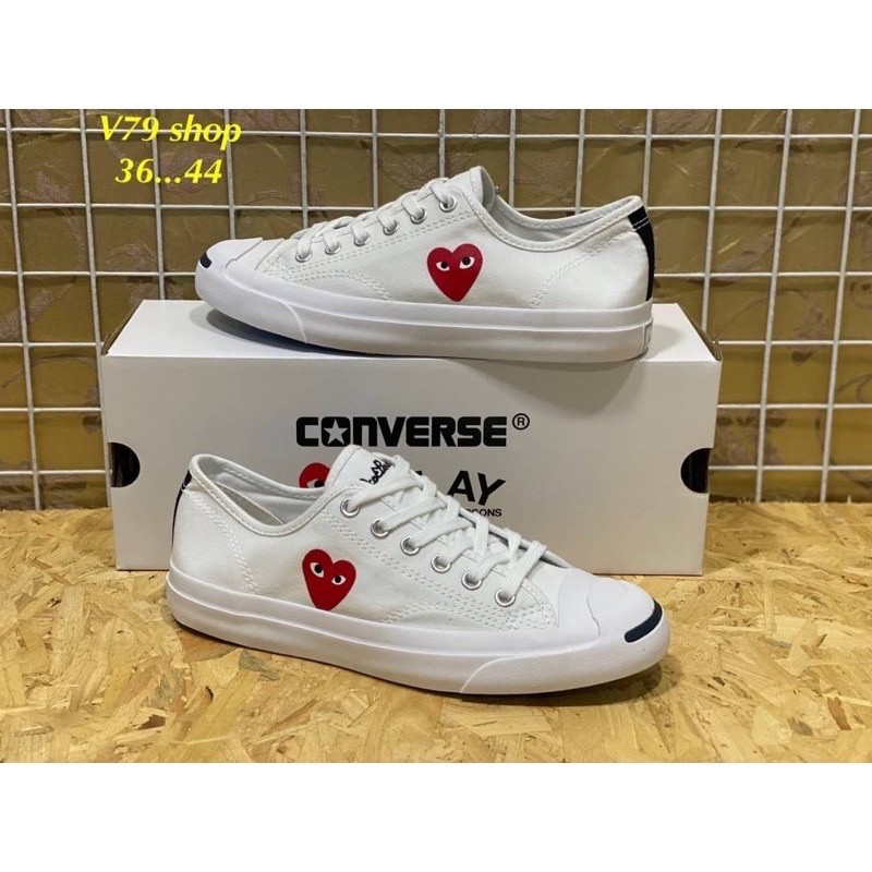 ถูกที่สุด-เกรดพรีเมี่ยม-jack-purcell-x-comme-des-garcons-play-สินค้าพร้อมกล่อง