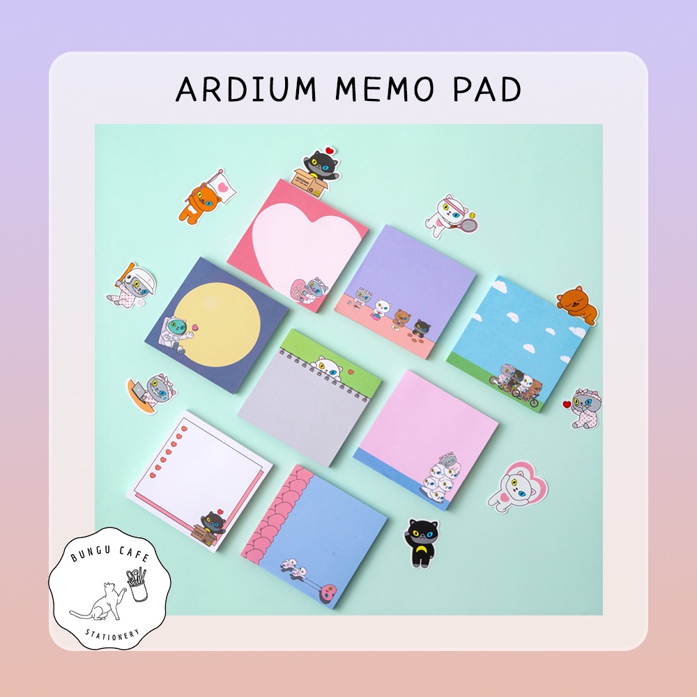 ardium-memo-pad-3x3-inch-อาเดียม-เมมโม-แพด-ขนาด-3x3-นิ้ว-กระดาษโน๊ต-ขนาดกะทัดรัก-ลายน่ารัก