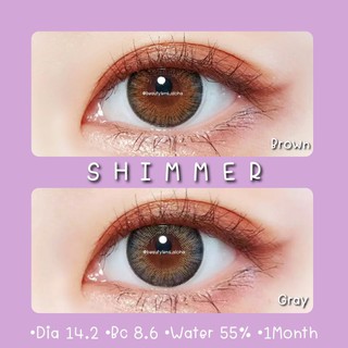 💚Shimmer-Brown•Gray ☆สายตา 00-1000☆รายเดือน