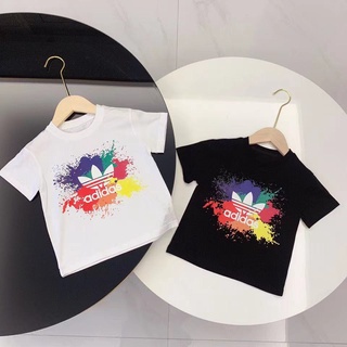 เสื้อยืดแขนสั้น คอกลม ลายพราง แฟชั่นสําหรับเด็กผู้ชาย และเด็กผู้หญิง 2022