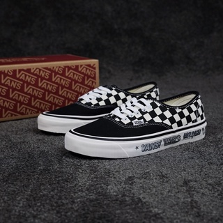 Vans Style 44 รองเท้าผ้าใบลําลอง พิมพ์ลายตัวอักษร Anaheim สีขาวดํา เข้ากับทุกการแต่งกาย -1693