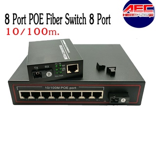 8 Port POE Fiber Switch 8 Portสำหรับกล้องวงจรปิด IP-Camera(MD013)
