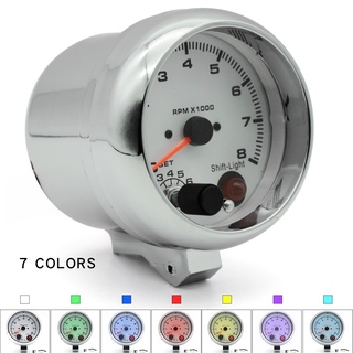 มาตรวัดรอบเครื่องยนต์ 3.75 นิ้ว 95 มม. จอแสดงผล Led 7 สี สําหรับเครื่องยนต์เบนซิน 1 2 3 4 5 6 7 8