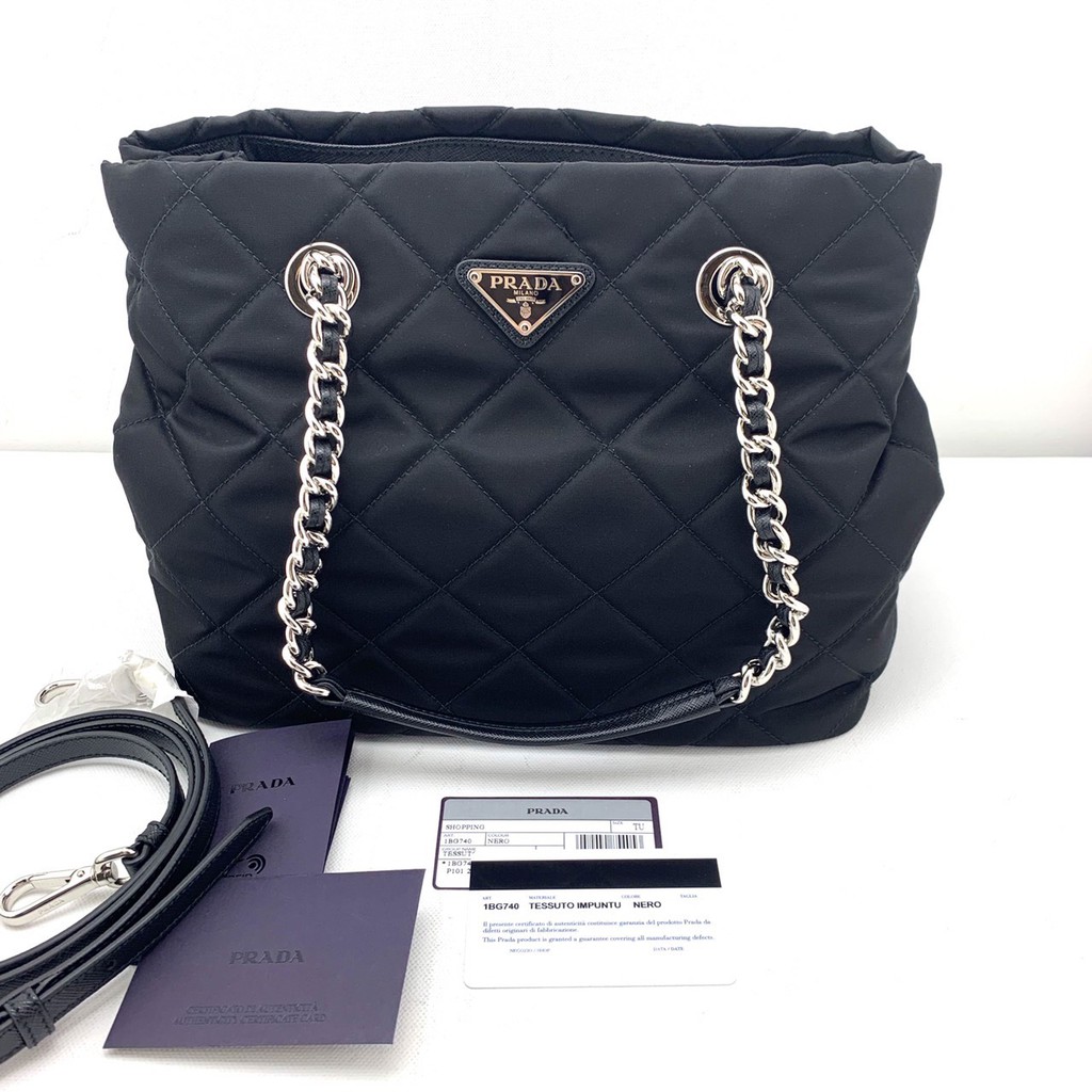 New Prada Tessuto Impuntu 1BG740 | Shopee Thailand