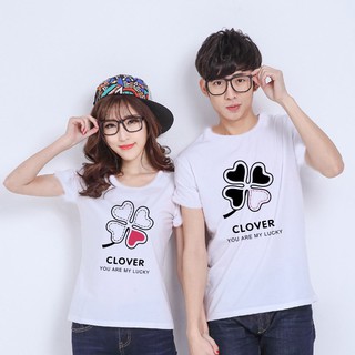 Daily Out Fit CLOVER Design Couple Shirt for Love Team on Women/Men Couple Shirt Arrival #CT13