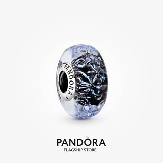 Pandora ชาร์มมหาสมุทร แบบแก้ว สีน้ําเงินเข้ม