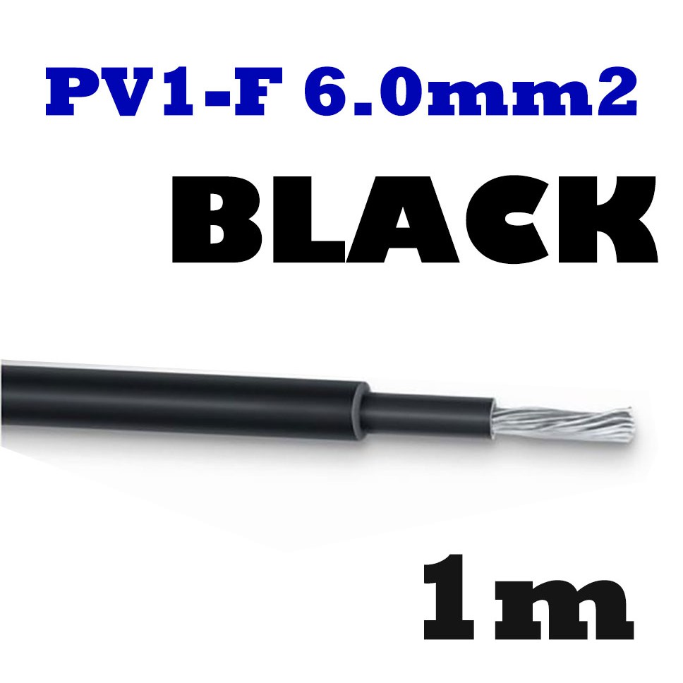 ภาพสินค้าสายไฟ PV1F DC สำหรับ โซลาร์เซลล์ PV1-F 1 x 4 mm2 6.0 mm2 สีดำ เบอร์ 6 Amp Rating 70A TUV มาตรฐานเยอรมัน (เลือกสีได้) จากร้าน yoyocam บน Shopee ภาพที่ 5