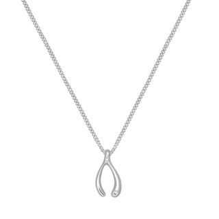 Wishbone Necklace สร้อยคอเงินแท้ ชุบทอง 18K โรสโกลว์