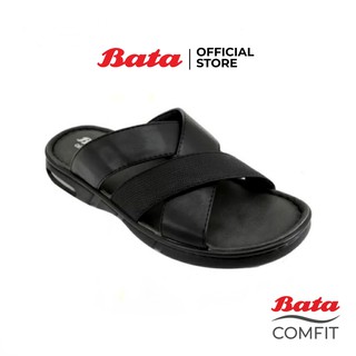 สินค้า Bata COMFIT MEN\'S SUMMER รองเท้าแตะแฟชั่นชาย แบบสวม เปิดส้น สีดำ รหัส 8616129