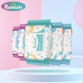 【24h to send】Poomsoft กระดาษเปียกเด็ก 10/80 แผ่น เช็ดชู่เปียก ทิชชู่เปียกดีนี่ baby wipes กระดาษเปียก ทิชชูเปียก