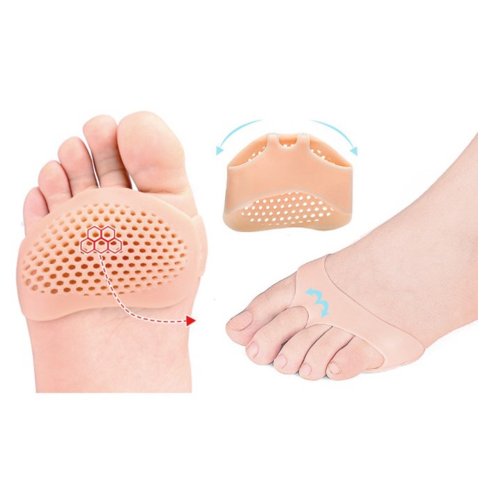 จมูกเท้าซิลิโคนป้องกันหน้าเท้า-ซิลิโคนสวมเท้า-a909-a910-และนิ้วเท้างอ-นิ้วเท้าคด-สวมใส่ง่าย-มีรูระบายอากาศ