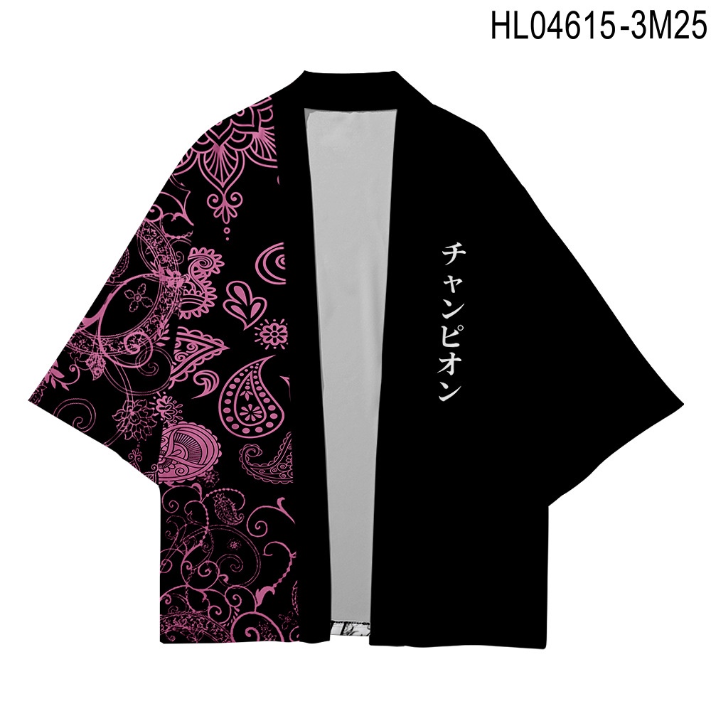 ภาพสินค้าเสื้อคลุมกิโมโน พิมพ์ลายเม็ดมะม่วงหิมพานต์ 3 มิติ สไตล์ญี่ปุ่น แฟชั่นสําหรับผู้ชาย และผู้หญิง จากร้าน ys0418.th บน Shopee ภาพที่ 4