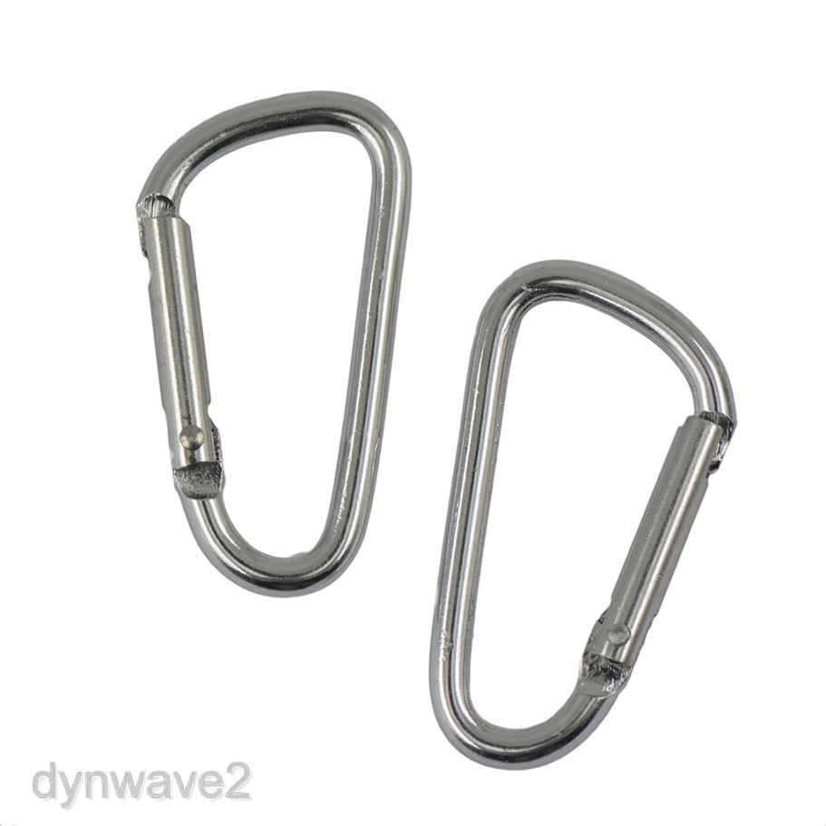 ภาพหน้าปกสินค้า20pcs Carabiner D-Ring Snap Clip Hook Buckle Keyring Camp 4.6x2.5cm Silver จากร้าน dynwave2.th บน Shopee