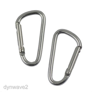 ภาพขนาดย่อของภาพหน้าปกสินค้า20pcs Carabiner D-Ring Snap Clip Hook Buckle Keyring Camp 4.6x2.5cm Silver จากร้าน dynwave2.th บน Shopee