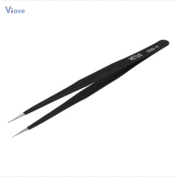 vetus-anti-static-tapered-tip-tweezers-pliers-straight-pliers-tool-13-97-cm-long