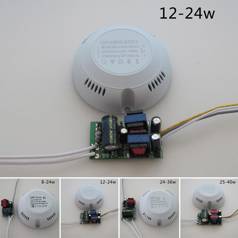 ไดรเวอร์ไฟ  Led 8 W - 24 W 24 W - 36 W 12 W - 40 W Ac 176 V ~ 265 V สำหรับโคมไฟติดเพดาน