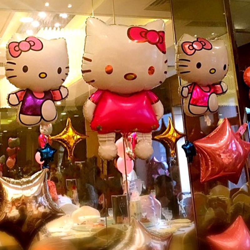 ลูกโป่งฟอยล์ฮีเลียมลายการ์ตูน-hello-kitty