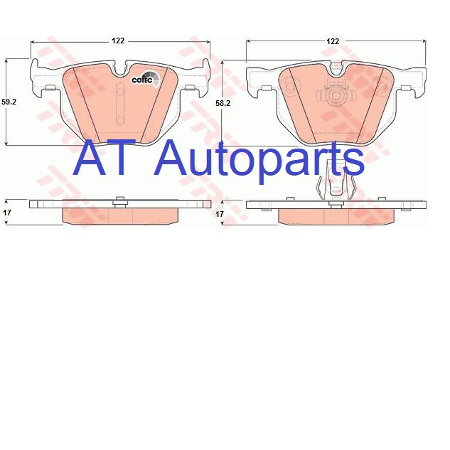 ผ้าเบรคหลัง-bmw-s5-e60-520d-520i-523i-525i-530d-530i-2003-2010-gdb1727-trw