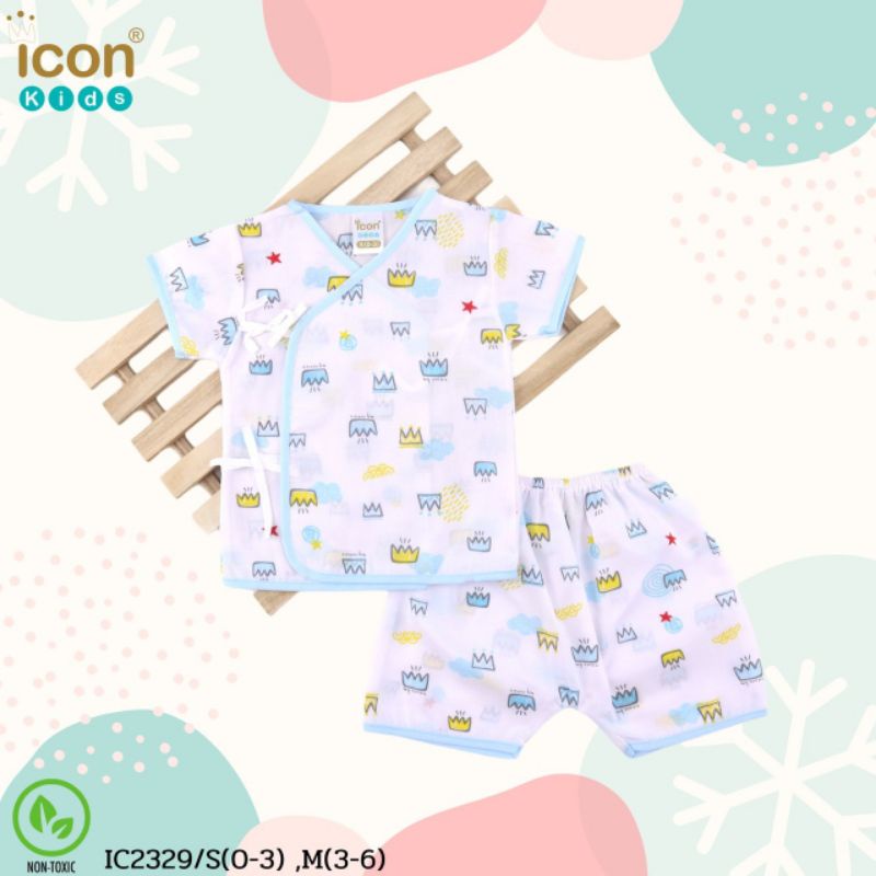 ชุดผูกหน้า-ผ้าป่าน-แบรนด์-iconkids-รุ่นคลาสสิก-ขายดีตลอดกาล-size-s-0-3-เดือน