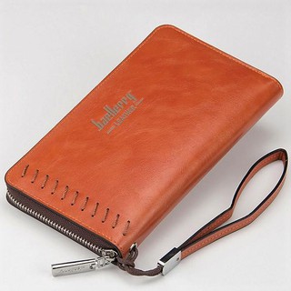 Fin 1 กระเป๋าสตางค์ใบยาว ซิปรอบ Long Wallet Purse Baellerry No. 1478 - สีน้ำตาล