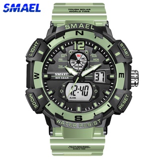 Smael ใหม่ นาฬิกาข้อมือควอทซ์ ดิจิทัล LED กันน้ํา สไตล์ทหาร หรูหรา สําหรับผู้ชาย 8045
