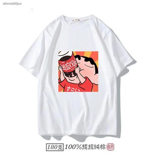 เสื้อยืดผ้าฝ้ายพิมพ์ลายขายดี Crayon Shin-Chan T-shirtเสื้อยืดเครยอนชินจัง✶☢☼2022 ใหม่ Crayon Shinchan เสื้อยืดแขนสั้นผู้