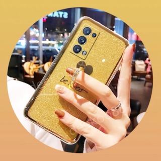 เคสโทรศัพท์ OPPO Reno6 Pro 5G / OPPO Reno6 Z 5G Casing Bling Glitter Be Loved Hardcase with Ring Holder Cover เคส รีโน่ รีโน่6Z รีโน่6Pro Reno6Pro Reno6Z Reno 6Z 6Pro 6 Z Pro