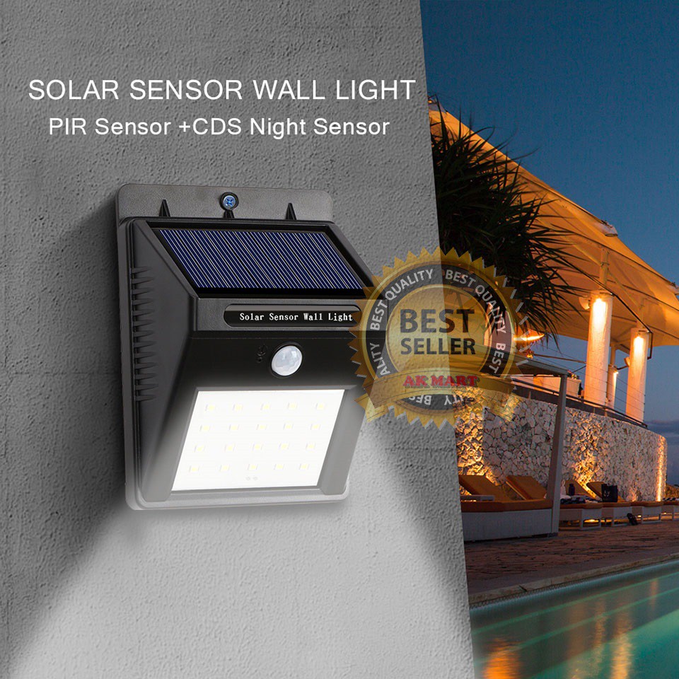 sale-gt-gt-gt-solar-sensor-wall-light-ไฟ-led-ติดผนังโซล่าเซลล์พลังงานแสงอาทิตย์-25-led-คุณภาพดี-ไฟสว่างมาก