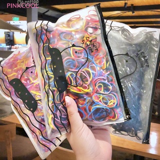 Pinkcool 500 ชิ้น เด็กทารก เครื่องประดับผม ยางรัดผม แบบใช้แล้วทิ้ง ยางรัดผม ผู้หญิง เด็กผู้หญิง ขายดี