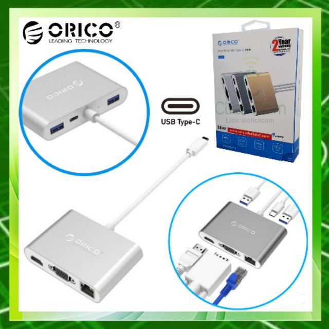 orico-rcnb-aluminum-alloy-type-c-to-vga-hdmi-rj45-type-c-pd-type-a-adapter