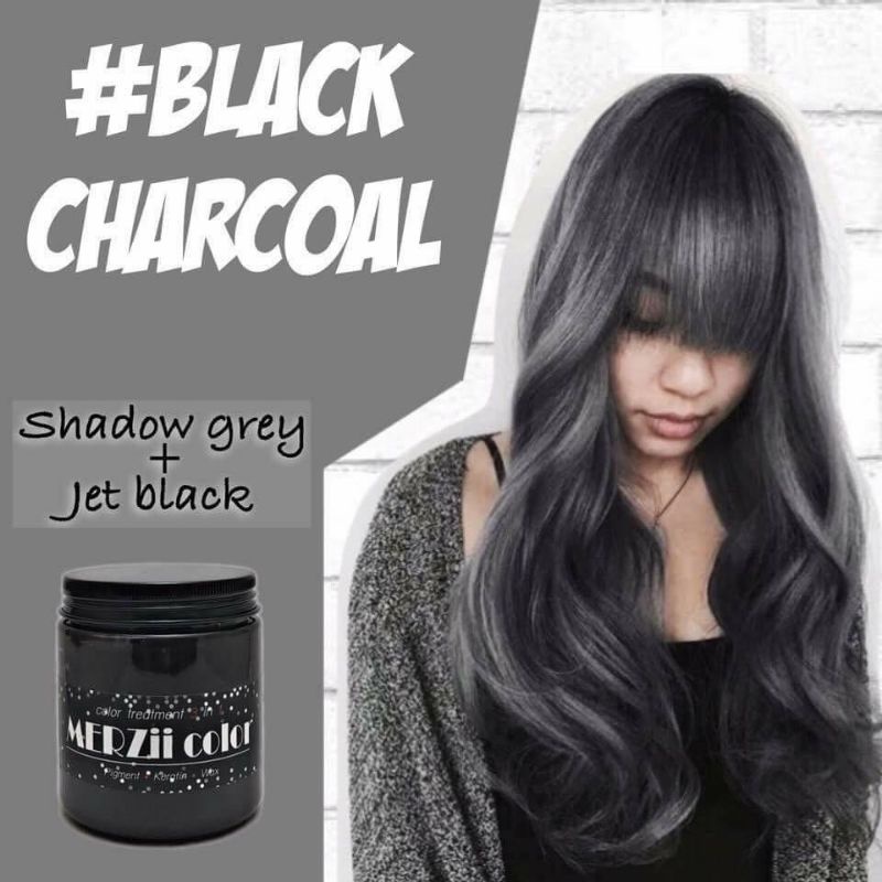 รูปภาพสินค้าแรกของMerzii color ทรีทเม้นท์เปลี่ยนสีผม สี Black charcoal