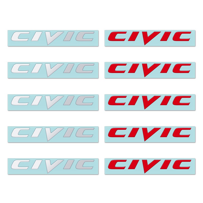 สติกเกอร์-สัญลักษณ์ตรา-civic-สำหรับ-honda-civic-5-ชิ้น-ชุด-รองรับ-cod