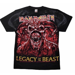 T-shirt  เสื้อวง Iron Maiden Tshirt เสื้อวงร็อค Iron Maiden overprintS-5XL