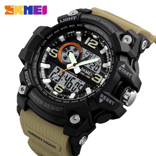 SKMEI Sport Watch Men Fashion Multi function Chronograph 5Bar Waterproof Quartz Dual Display Wristwatches relogio mascul