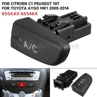 Citroen A/C ปุ่มสวิตช์ควบคุมเครื่องปรับอากาศ 6554KX อุปกรณ์เสริม สําหรับรถยนต์ Citroen C1 Peugeot 107