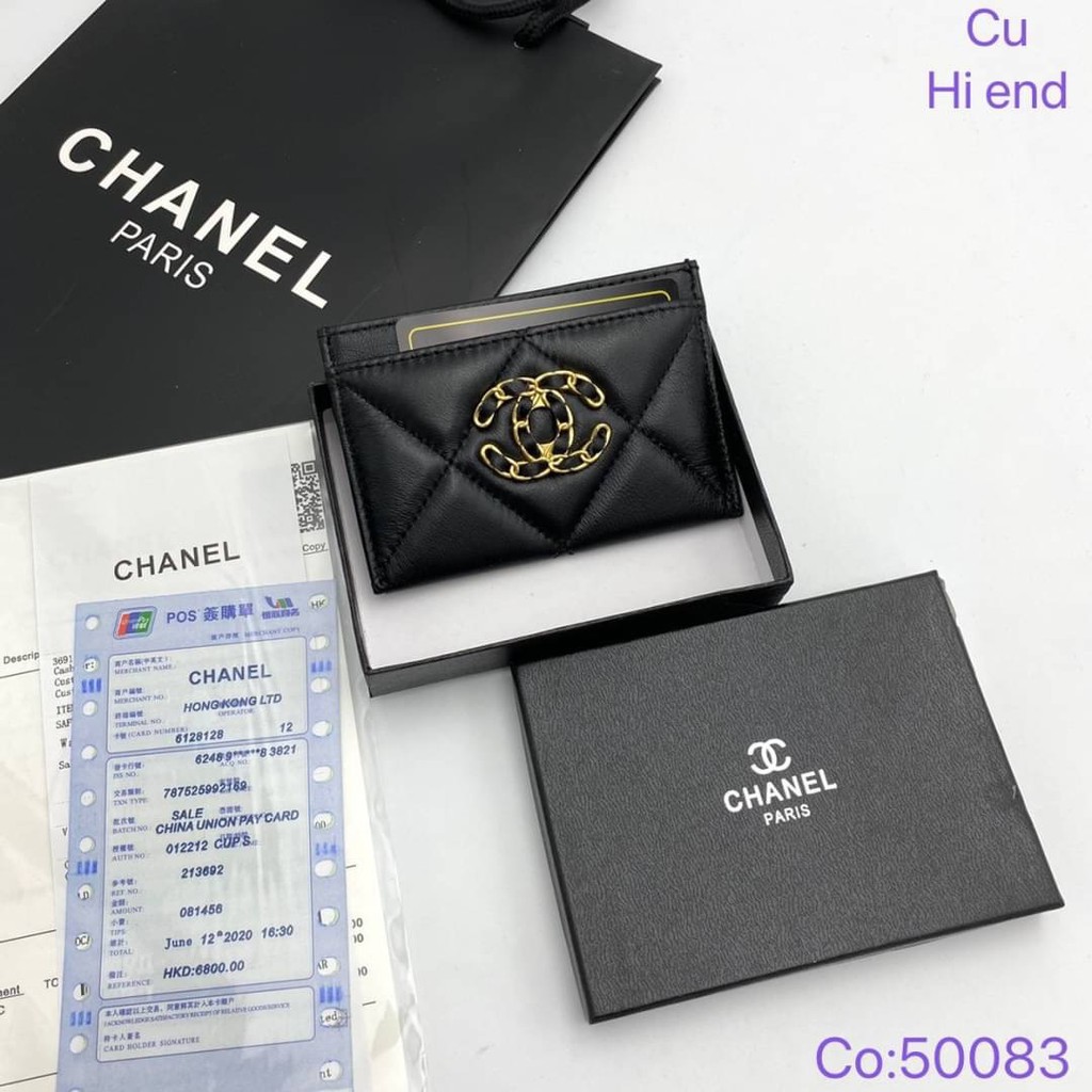 กระเป๋าใส่บัตร-chanel-new-งาน-hiend-หนังแท้ทั้งใบ