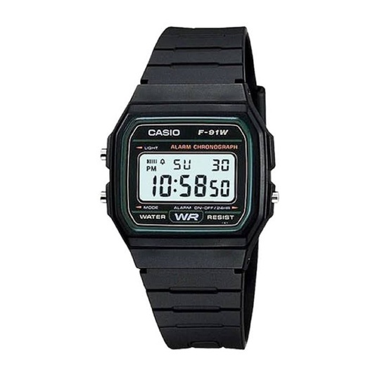 นาฬิกาควอตซ์-สมาร์ทวอทช์-นาฬิกา-คาสิโอของแท้-รุ่นf-91-f-94-a158เรโทรสุดๆ-ทนสุดๆ
