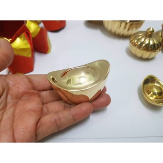 Brass byfa F1182 เงินจีนโบราณ หยวนเป่า เงินจีนทองเหลืองแท้ งานหล่อ ขนาด6cm.350กรัม