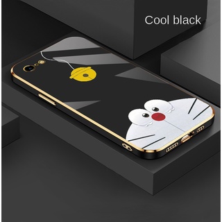 D119 เคสไอโฟน 7 พลัส เคส For Iphone 7 6 8 Plus SE Phone Case New thin anime Casing เคสนุ่ม หนัง เคสโทรศัพท์ ของผู้ชาย หรูหรา ขอบเหลี่ยม น่ารัก แฟชั่น สีชมพู เคส หรูหรา สีขาว สีดำ กันกระแทก