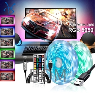 ไฟกระพริบ ไฟตกแต่งห้อง สาย ไฟติดห้อง ราคาถูกที่สุด! Led 5050 Rgb 5 ม . 10 ม . 15 ม . 20 ม . 24 Key 44 Key Ir  พร้อมรีโมท Dc12V