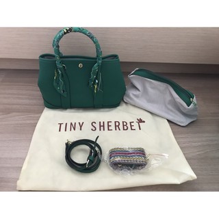 กระเป๋าสะพายยี่ห้อ Tinysherbet สีเขียว