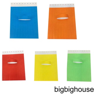 [Biho] 100Pcs/set Waterproof Disposable Events Wristbands Non-woven Fabric Paper Wristbands Amusement Park Admission