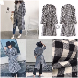 Gingham Overcoat