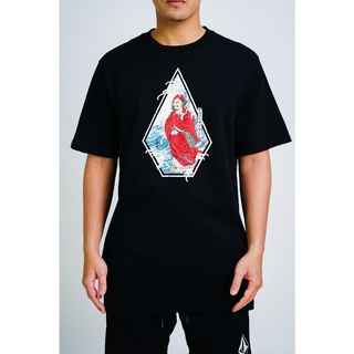 VOLCOM เสื้อยืดแขนสั้น สีดำ VAF002010 JP NOZAKA SURF SS TEE