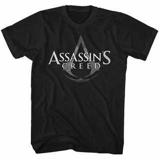 เสื้อยืดผ้าฝ้ายพิมพ์ลายคลาสสิก เสื้อยืด พิมพ์ลายโลโก้ Assassins Creed สีดํา สไตล์คลาสสิก ไม่ซ้ําใคร สําหรับผู้ชาย และผู