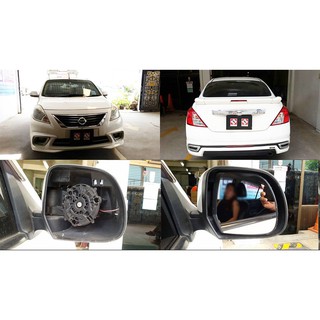 เลนส์กระจกมองข้าง สำหรับ NISSAN MARCH (มาร์ช)  / NISSAN ALMERA (อัลเมร่า)  ทุกรุ่น ทุกปี ใส่ได้หมด  กระจกไม่หลอกตา