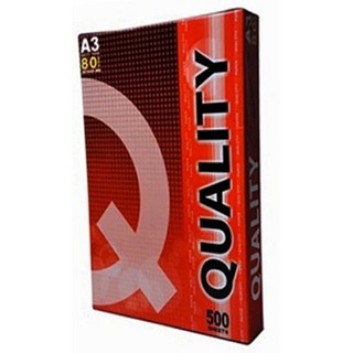 กระดาษถ่ายเอกสาร [Quality] 80g A3 กล่องแดง (500 แผ่น) 1 รีม